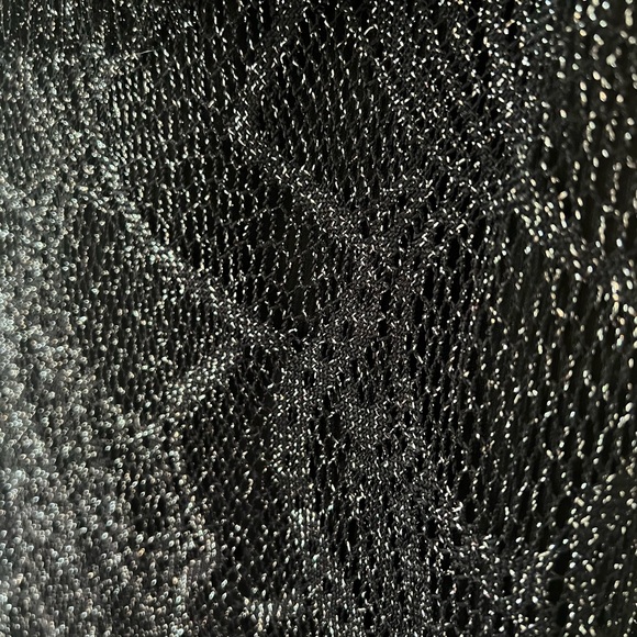 Black and Silver Fringe Midi Dress - Picture 4 of 6